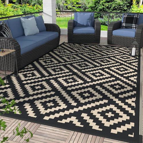 Geometrischer Outdoor-Teppich