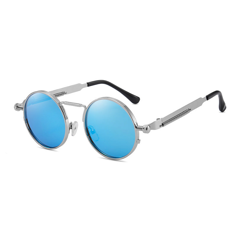 Damen elegante runde Metallbrille Karnz