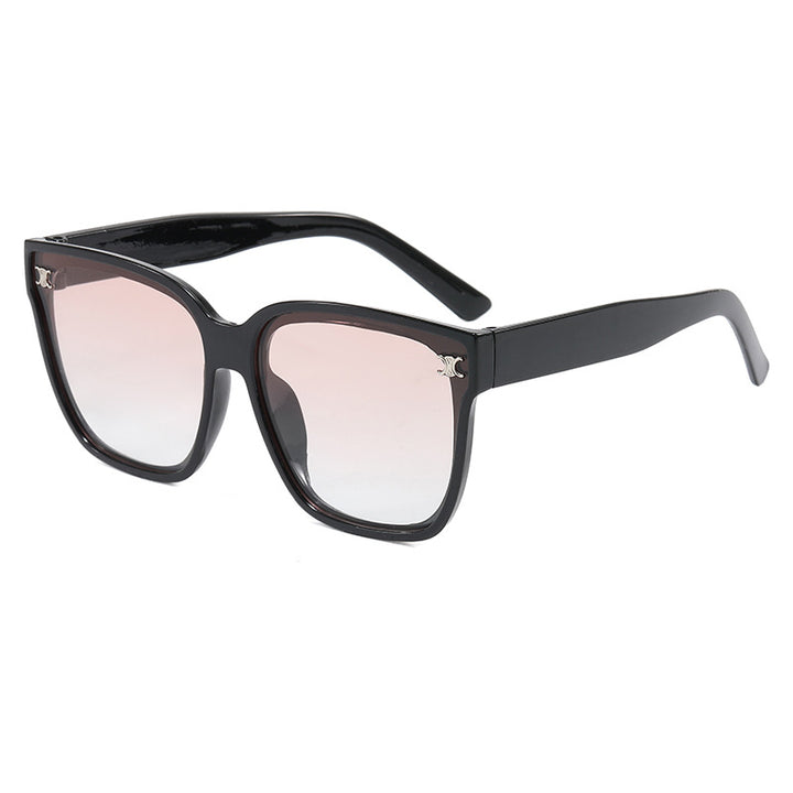 Damen Modische oversized Sonnenbrille mit rautenförmigen Gläsern Karnz