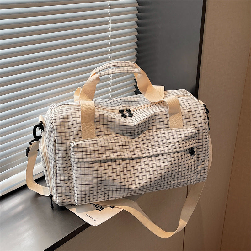 Gittermuster Reis-Dufflebag Karnz