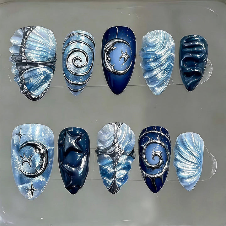 Luxus Nagelkunst-Set mit galaktischen Motiven Karnz
