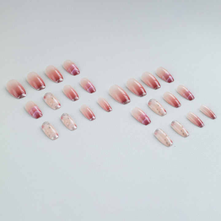 Florale Ombre Nagelkunst