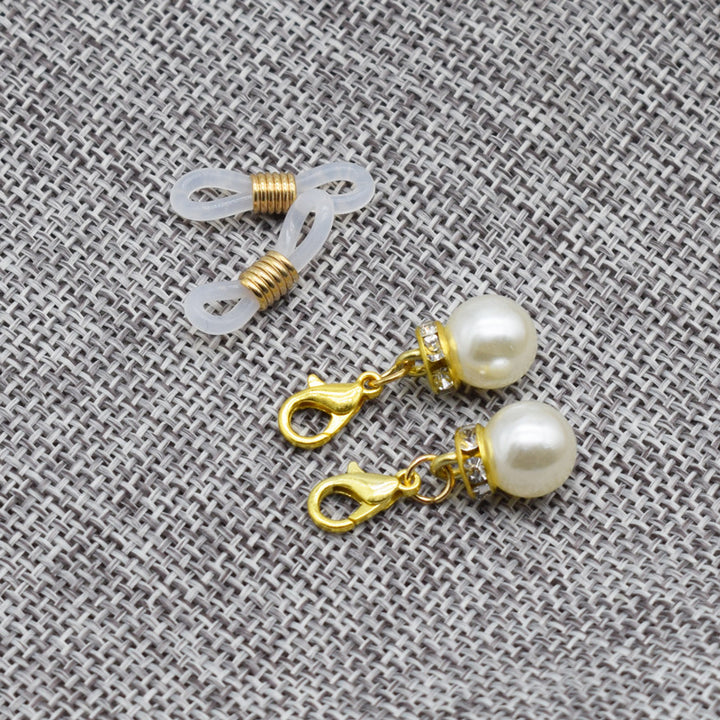 Eleganter Perlen- und Kristall-Brillenhalter Karnz