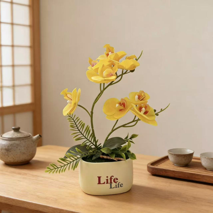 Dekorative gefälschte Orchideen-Pflanzenanordnung
