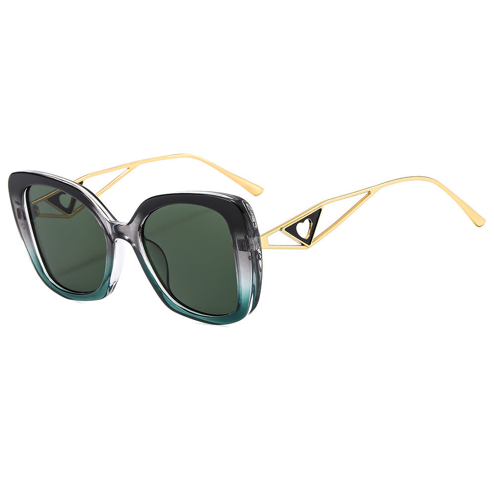 Damen modische Sonnenbrille mit auffälliger quadratischer Rahmenkonstruktion Karnz