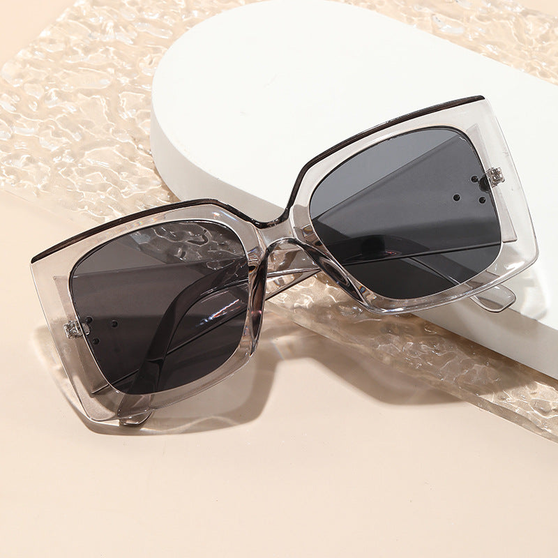 Damen Überdimensionierte Leo-Sonnenbrille Karnz