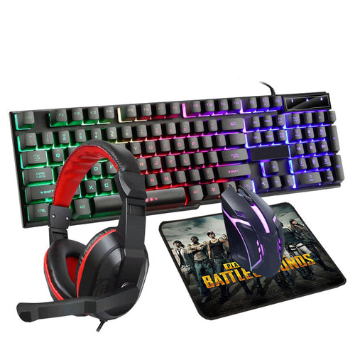 Gaming-Headset, Tastatur, Maus und Mauspad-Set Karnz