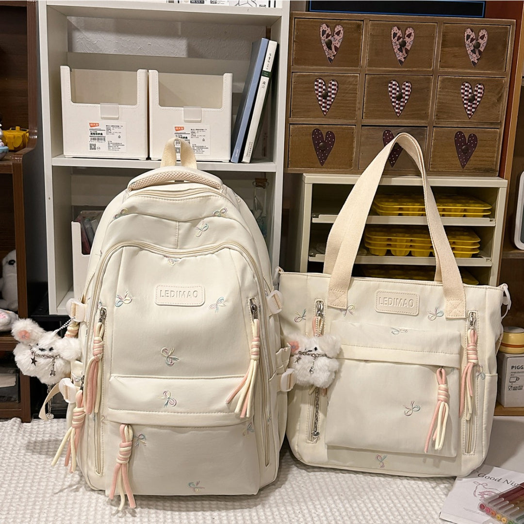 Vielseitiges Besticktes Rucksack-Set