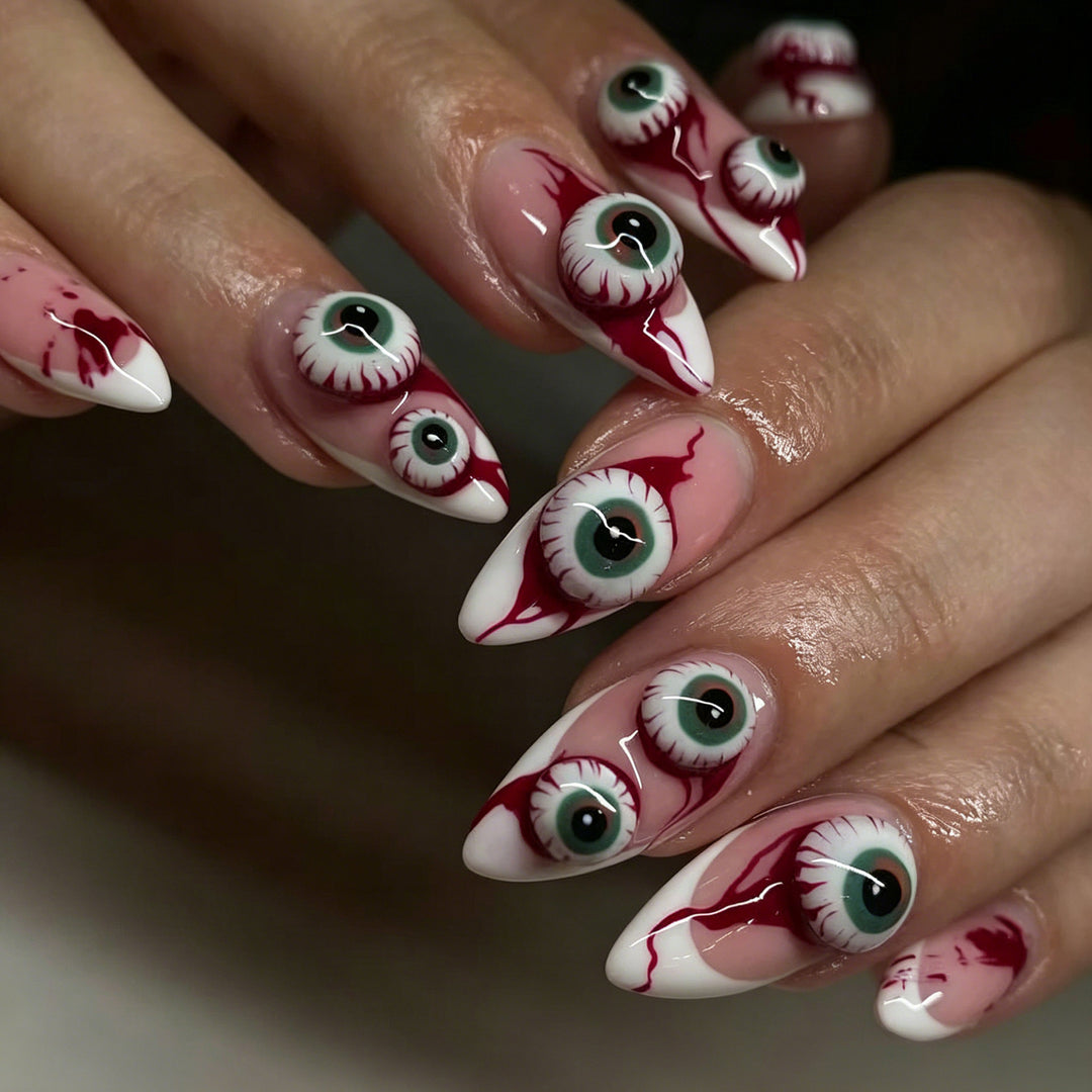Augen-Themen Stiletto Press-On Nagelkunst Set Karnz