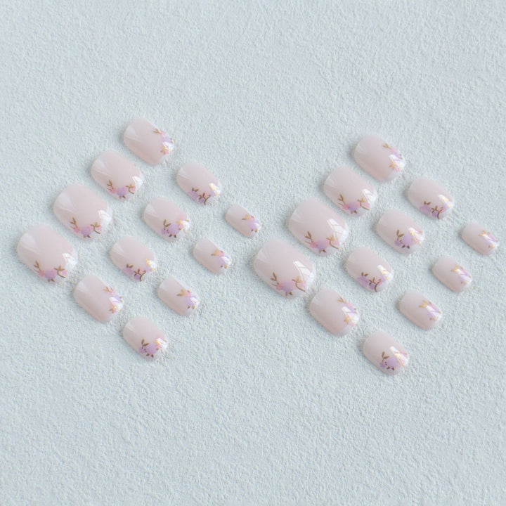 Blumeninspiriertes Nagelkunst-Set