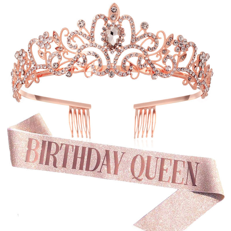 Damen Festliche Tiara mit schimmernden Strasssteinen Karnz