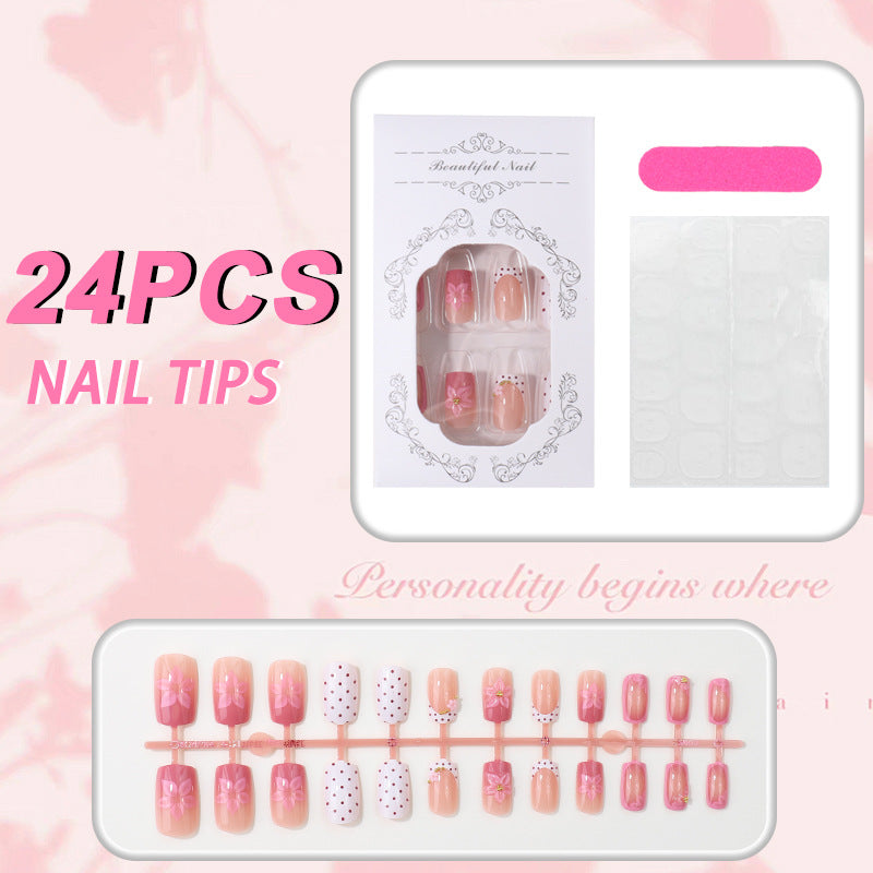Blumenmuster Nagelspitzen Set Karnz