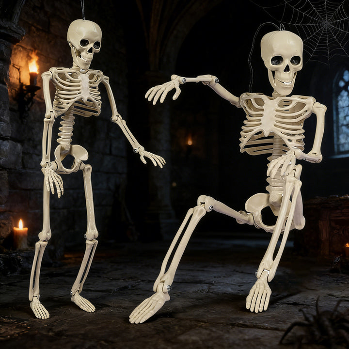Realistische posierbare Halloween-Skelettfiguren Karnz