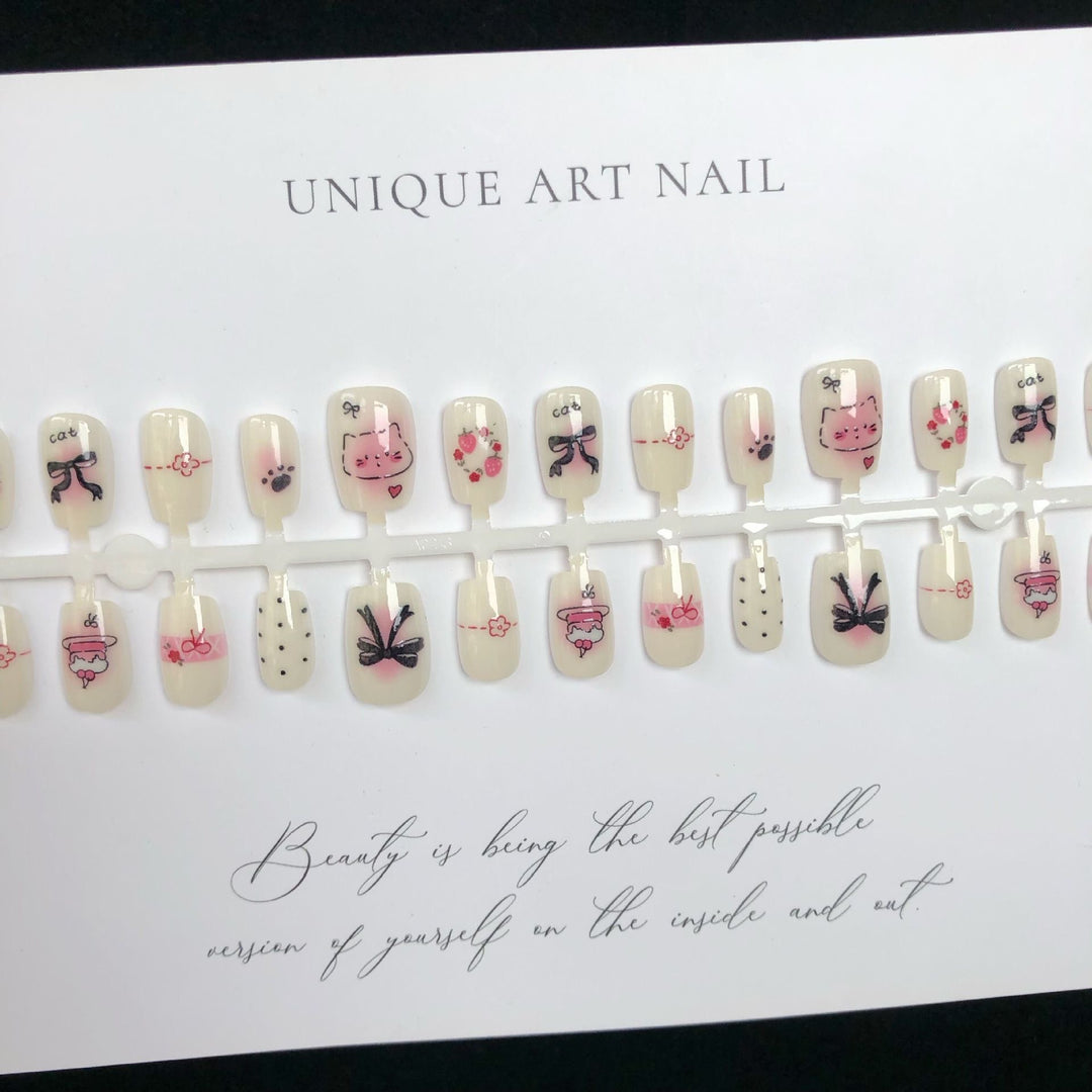 Verspielt Themed Dekorative Press-On Nagelkunst Set