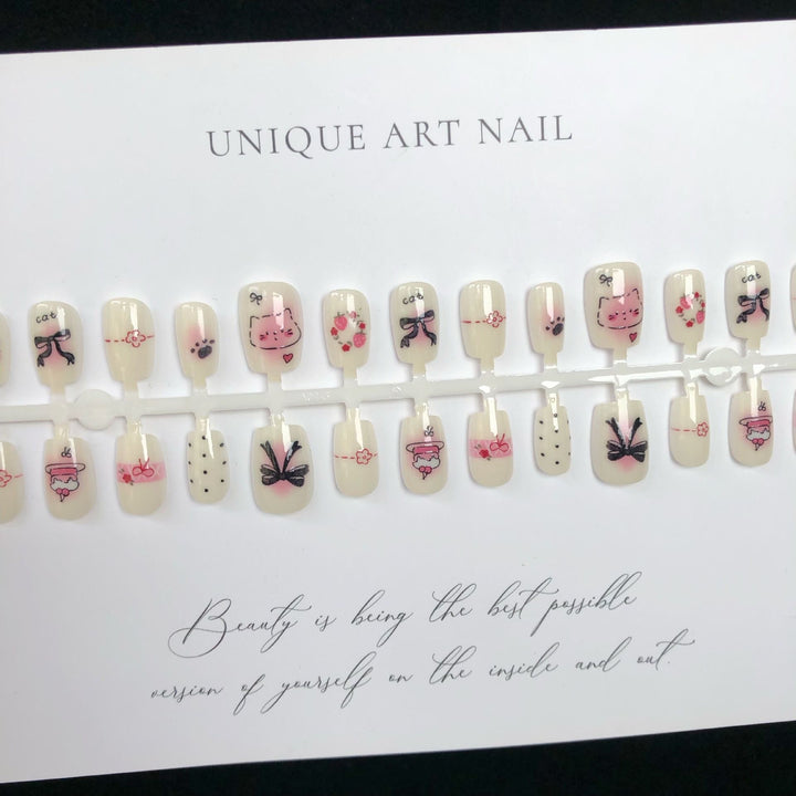 Verspielt Themed Dekorative Press-On Nagelkunst Set