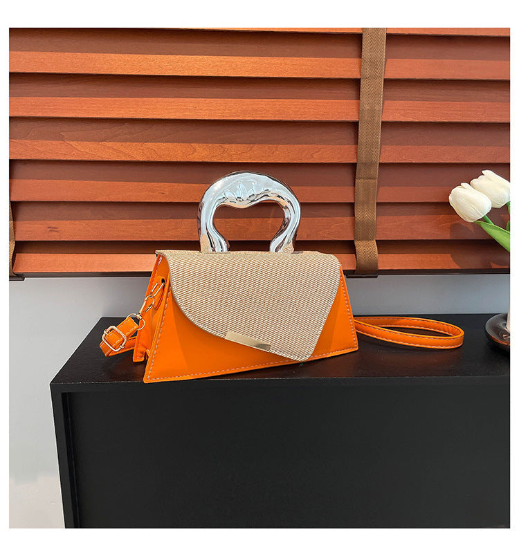 Stylische geometrische strukturierte Handtasche Karnz