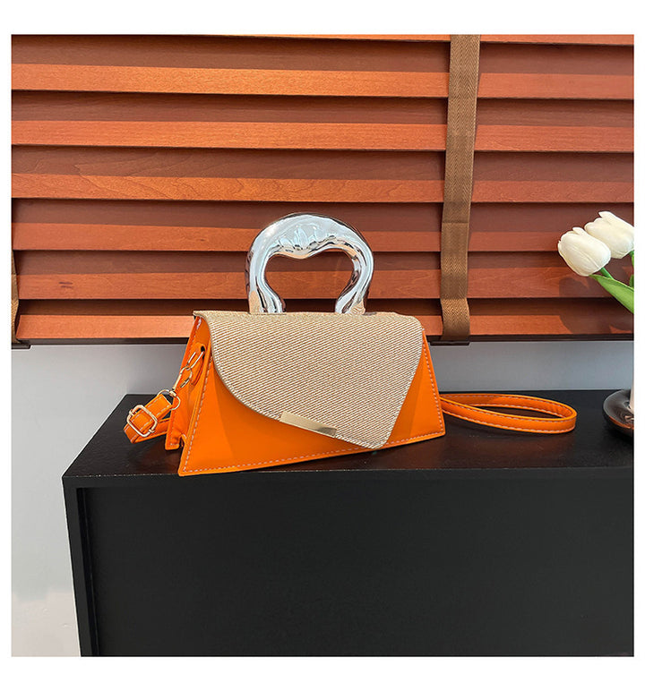 Stylische geometrische strukturierte Handtasche Karnz