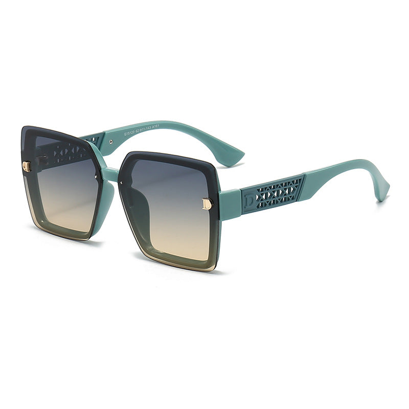 Damen modische quadratische Sonnenbrille mit robustem Rahmen und UV-Schutz Karnz
