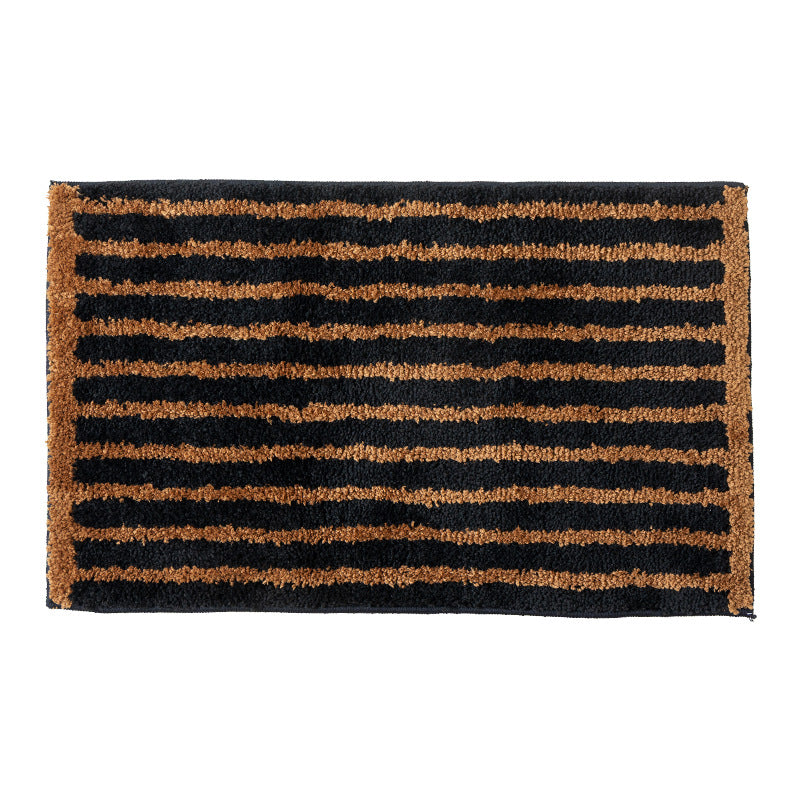 flauschige Bad- und Fußmatte aus Baumwoll-Tufting mit Retro-Karo-Muster