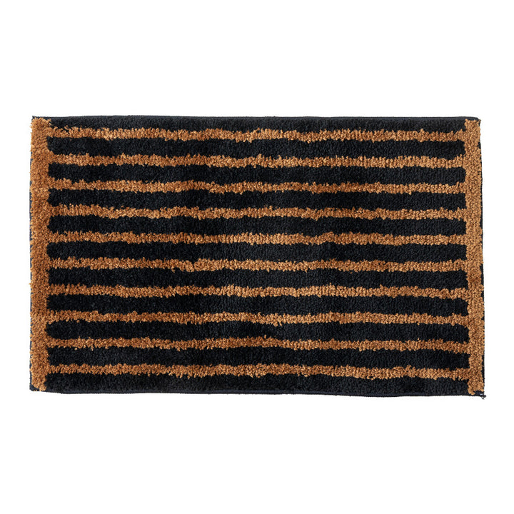 flauschige Bad- und Fußmatte aus Baumwoll-Tufting mit Retro-Karo-Muster