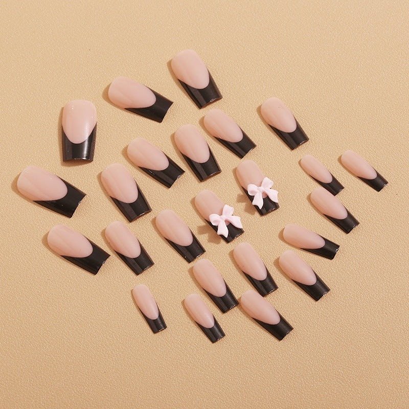 Künstliche Nagelspitzen mit Schleifen-Design Karnz