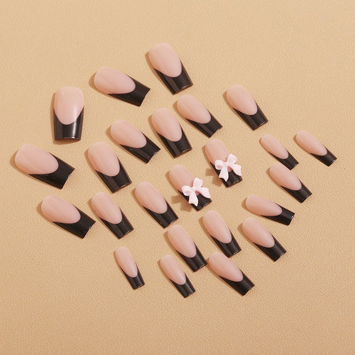 Künstliche Nagelspitzen mit Schleifen-Design Karnz