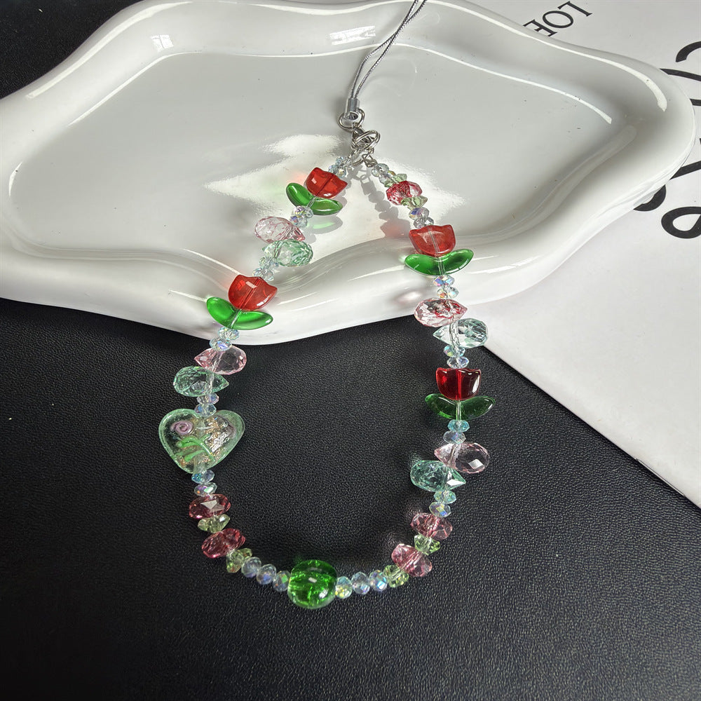 Blumen Bead Handykette Karnz