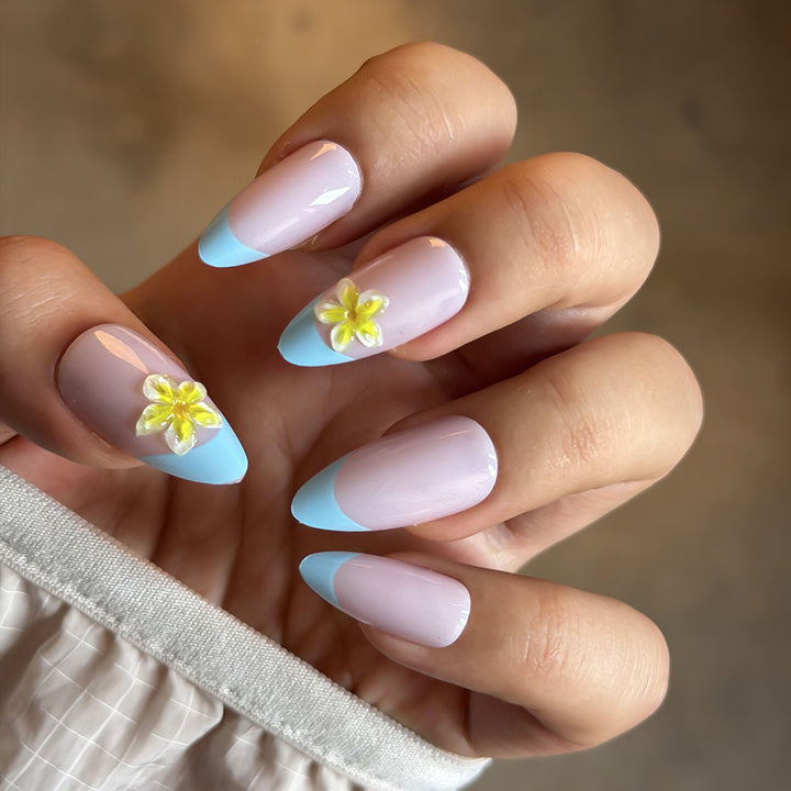 Blumen-Design Press-On Nagelset Karnz