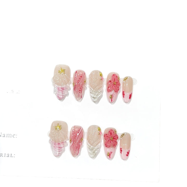 Blumen Design Press-On Nagel Kunst Set