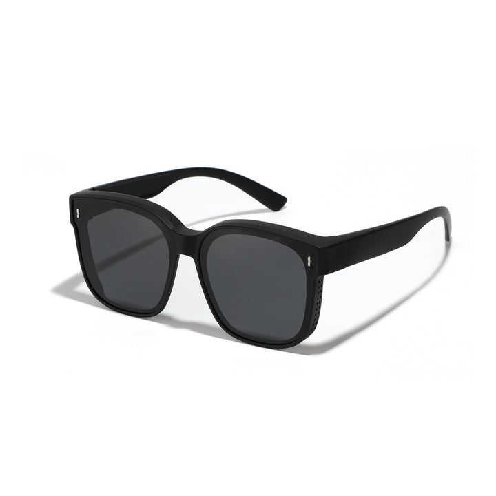 Damen quadratische Sonnenbrille mit modernem, hochglänzendem Rahmen und UV-Schutz Karnz