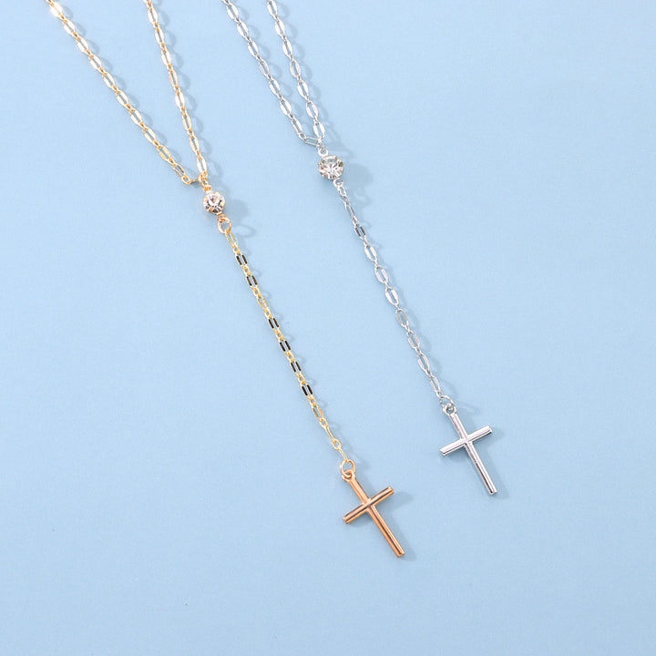 Zart Kreuz Lariat Halskette Karnz