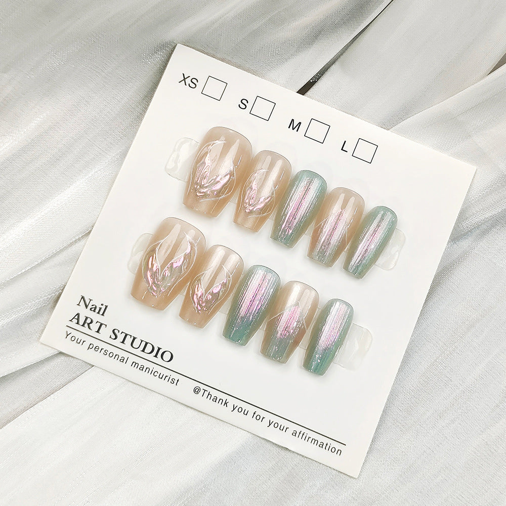 Glamouröse Kunstfingernägel mit Holographischem Effekt Karnz