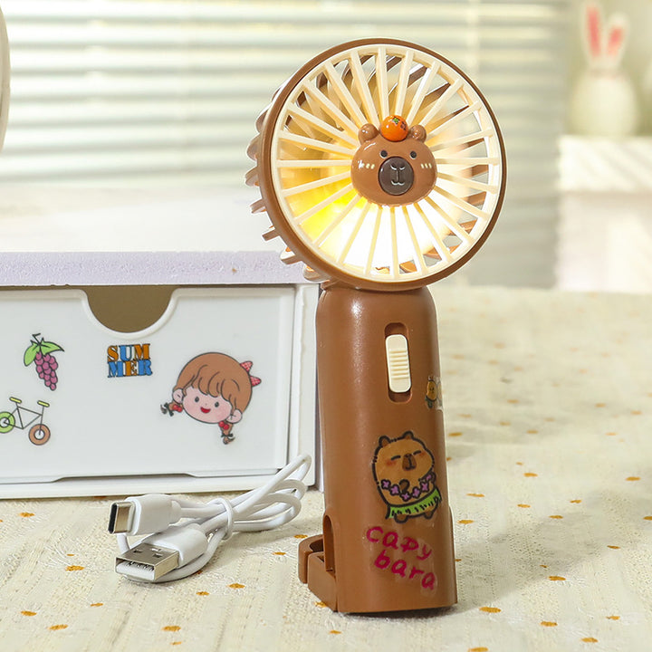 Damen Tragbarer Mini-Ventilator mit süßem Tierdesign Karnz