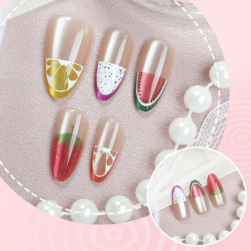 Frucht-inspiriertes Press-On Nagelkunst-Set