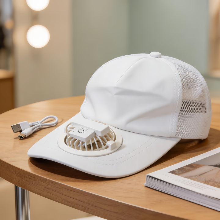 Damen Multifunktionale Kühlmütze mit integriertem Ventilator Karnz