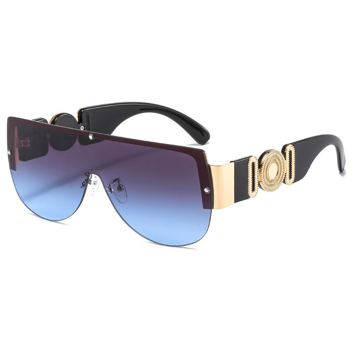 Damen oversized Sonnenbrille mit luxuriösem Goldakzent Karnz
