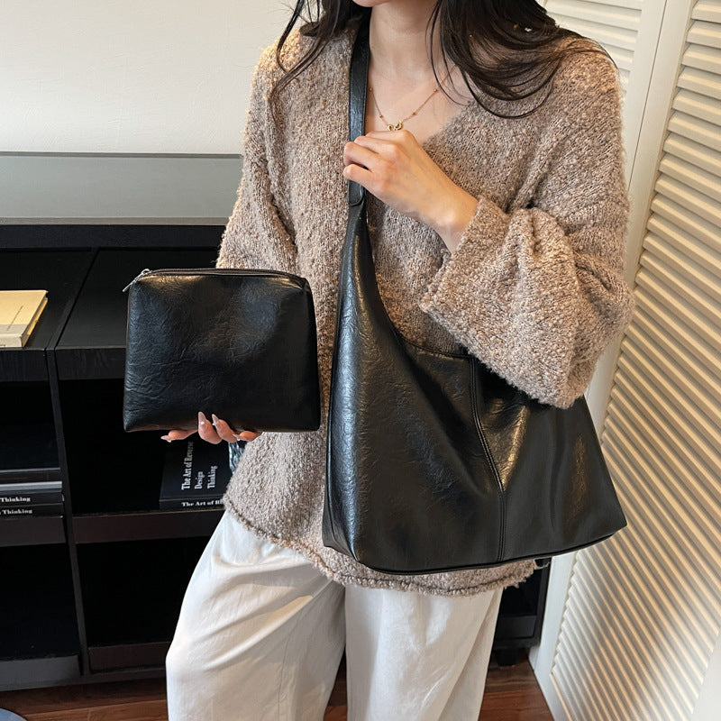 Premium Leder Slouchy Handtasche Karnz