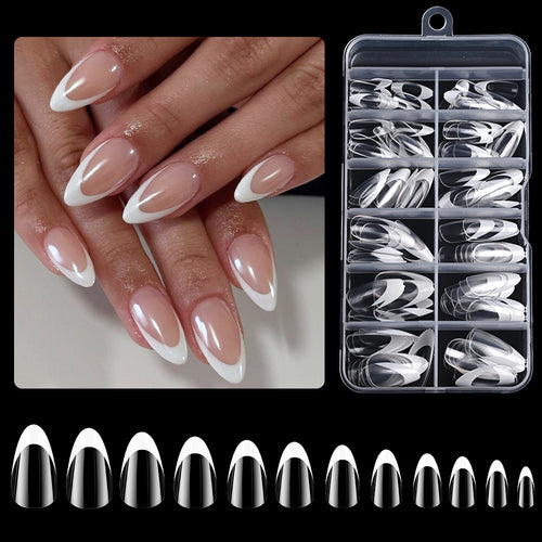 Elegantes French Tip Press-On Nagelspitzen-Kit