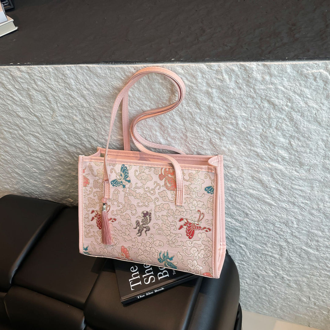 Bestickte Schmetterlingsmuster-Handtasche Karnz