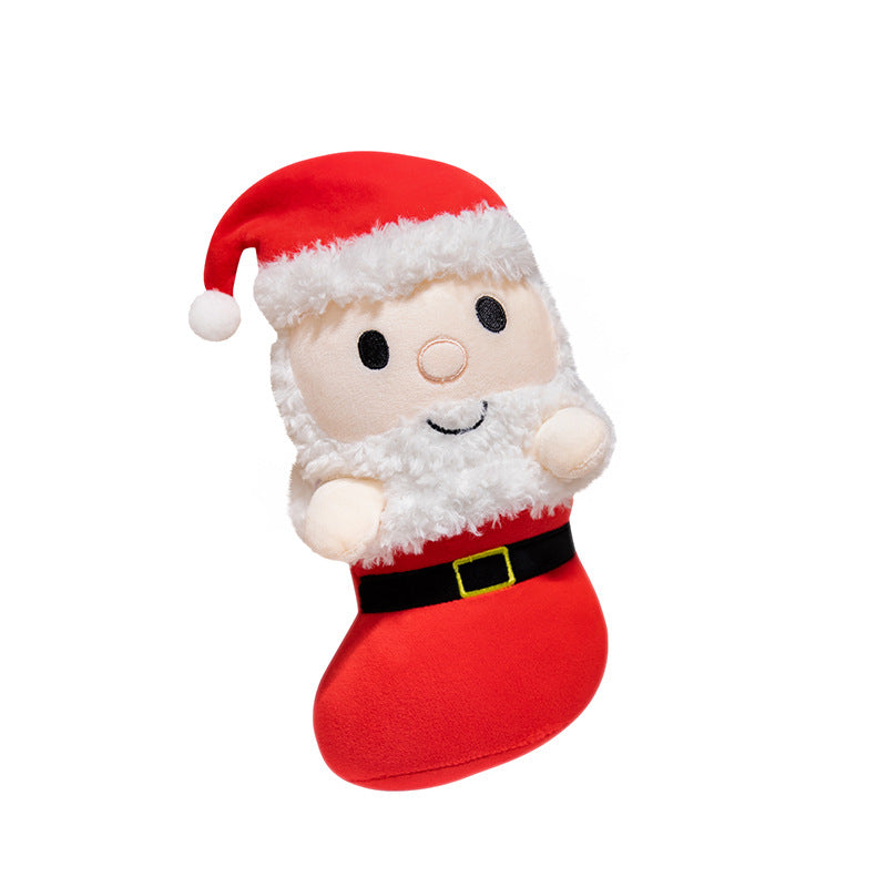 Plüsch Weihnachtsbaum Dekorations Kuschelkissen mit gesticktem Gesicht und gestuften weichen Schichten Karnz