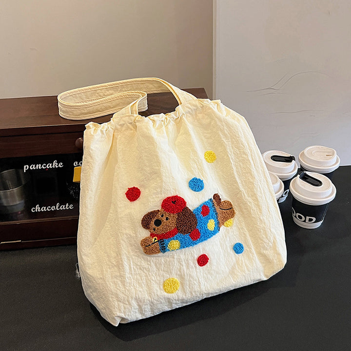 Süße Cartoon-Themen Kordelzug-Tote Tasche