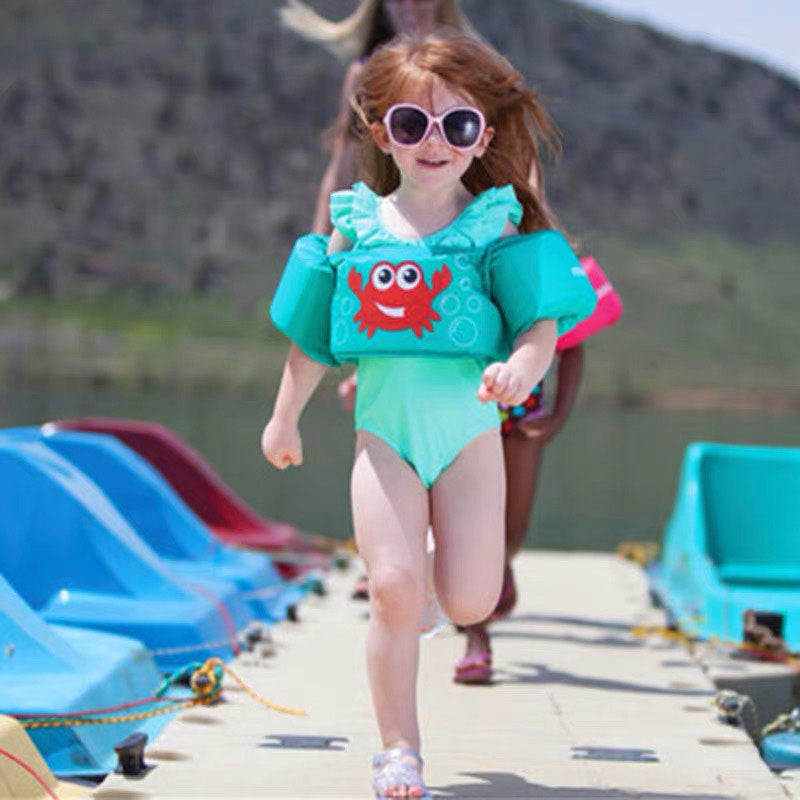 Damen Aufblasbare Schwimmhilfe mit farbigem Flamingo-Design Karnz