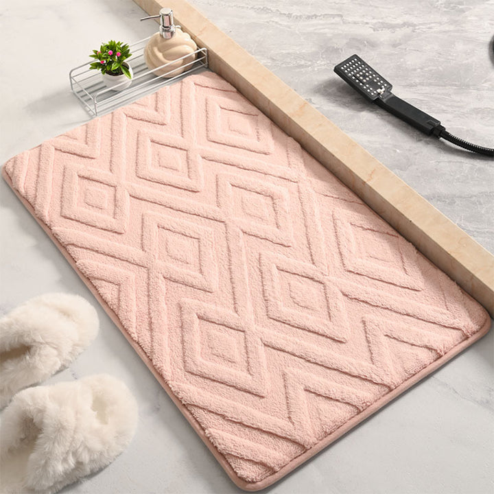 Luxuriöse Badmatte mit Diamantmuster