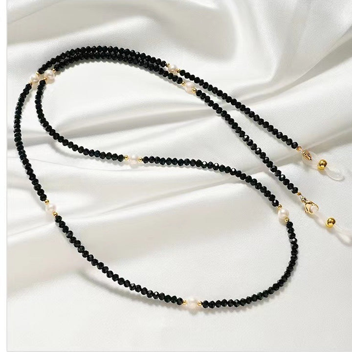 Elegante Perlen Brille Kette Karnz
