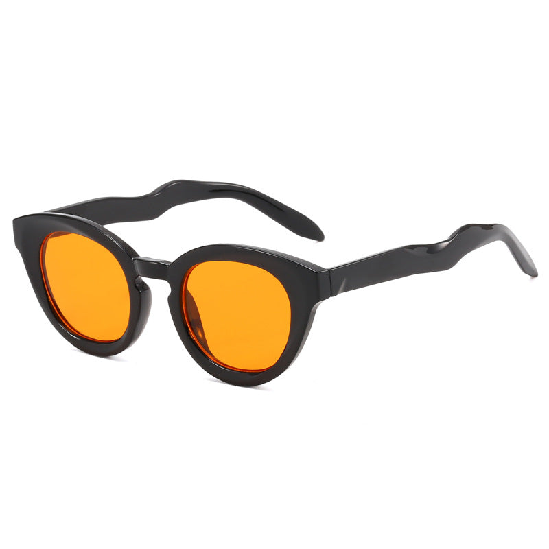Damen modische Sonnenbrille mit feline Features Karnz