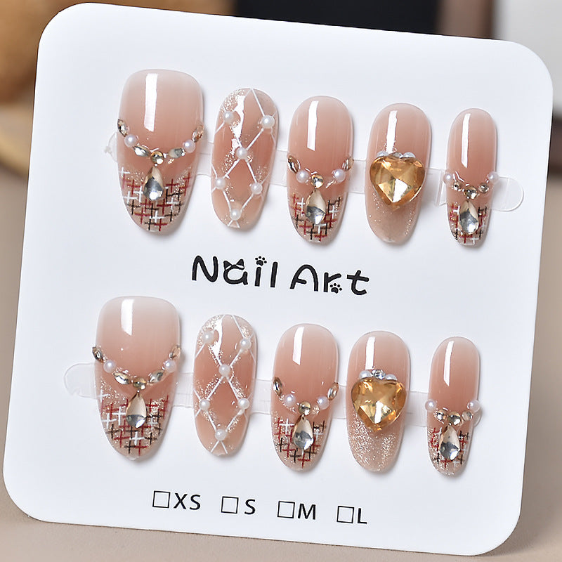 Künstlerisches dekoratives Press-on-Nagelset Karnz