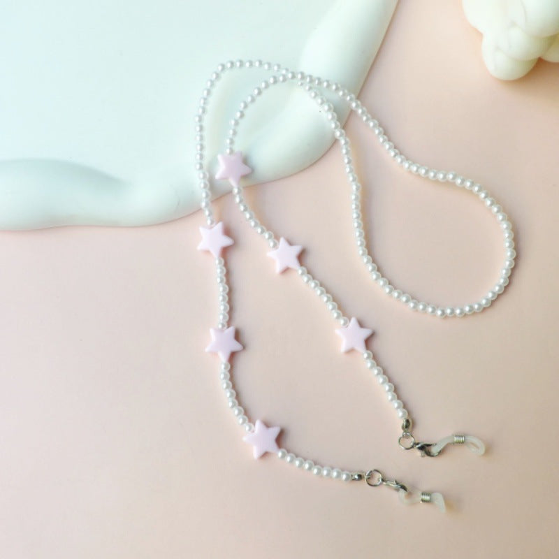 Modische Perlenkette mit Herzanhängern Karnz