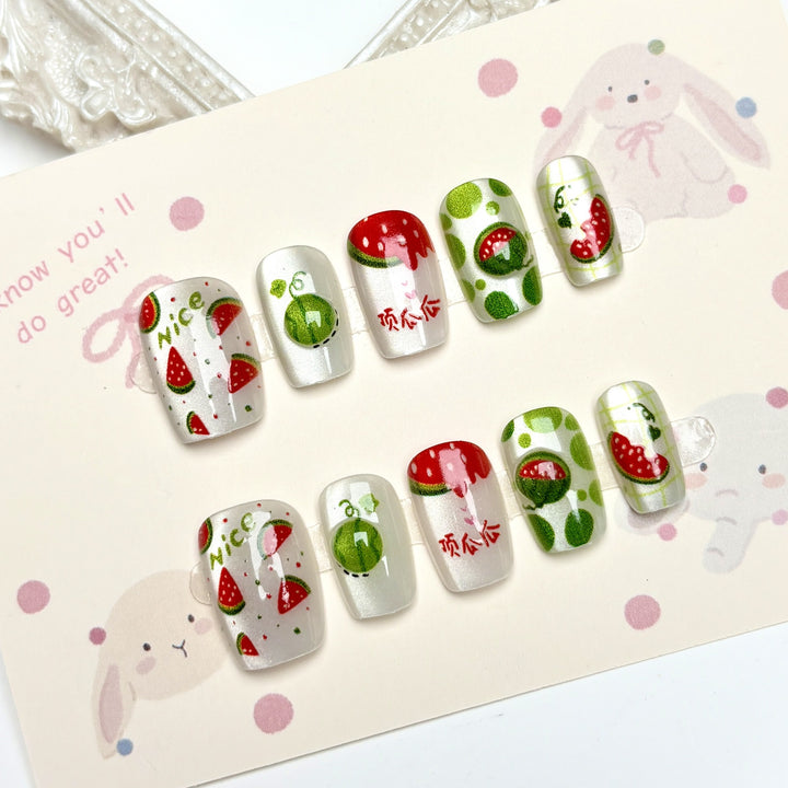Frucht-inspirierte Press-On-Nagelset