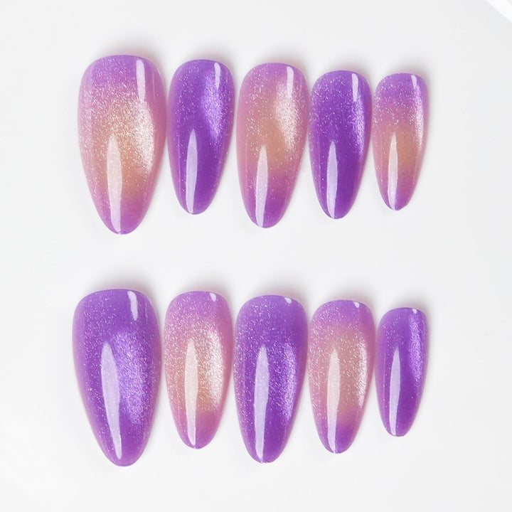 Glitter Ombre Druck-Nägel