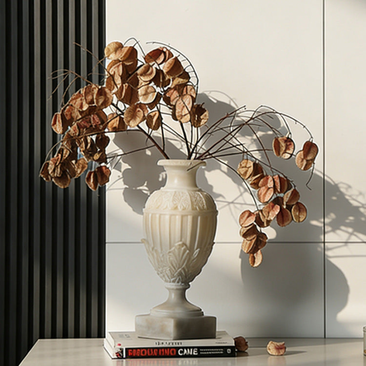 Elegante handgefertigte Alabaster-Dekorvase
